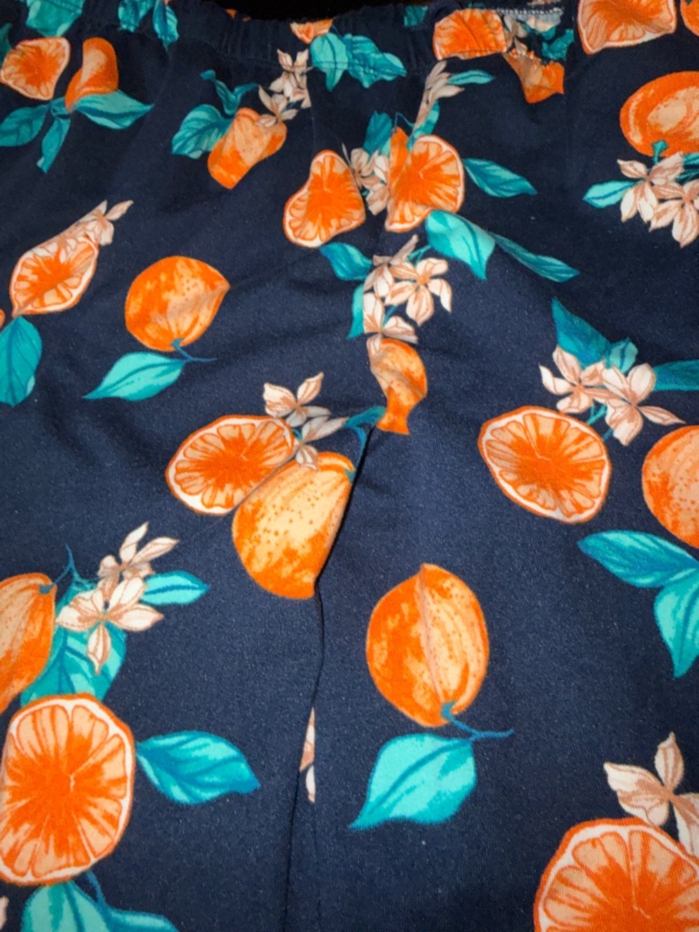 Navy Citrus Print pjs